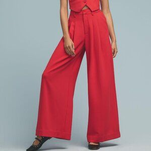 The Avery Pleated Wide-Leg Trousers by Maeve
